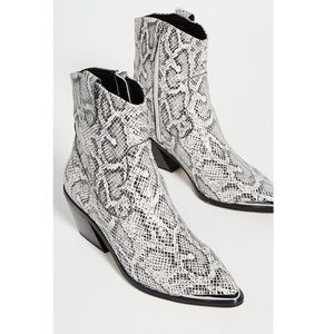 Villa Rouge Snakeskin Booties